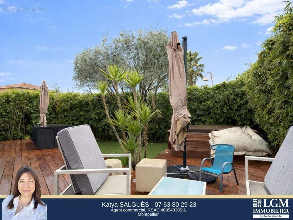 Terrasse - Villa 4 Chambres avec Jardin à Baillargues