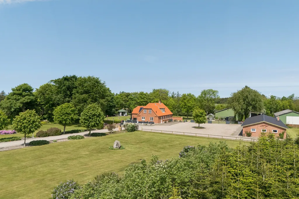 Vue aérienne - Modernised Villa with Forest View in West Jutland