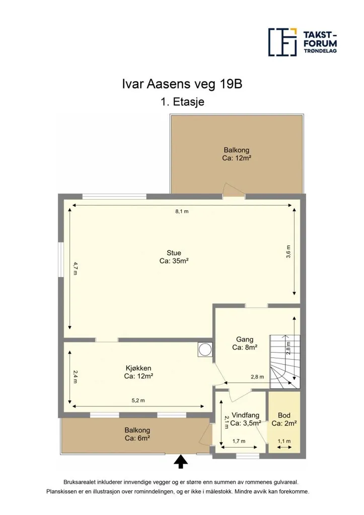 Plan - Renovated Two-Bedroom in Bjørum