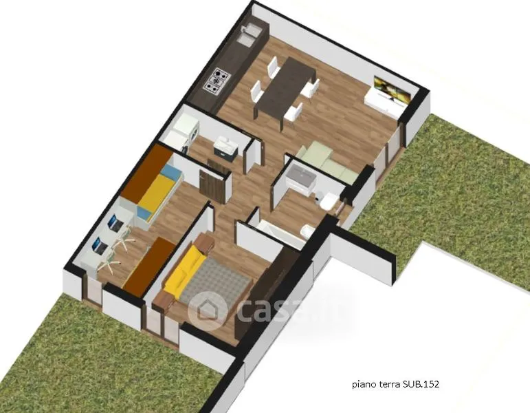 Planimetria - Newly Built Apartment with Terraces in Sondrio