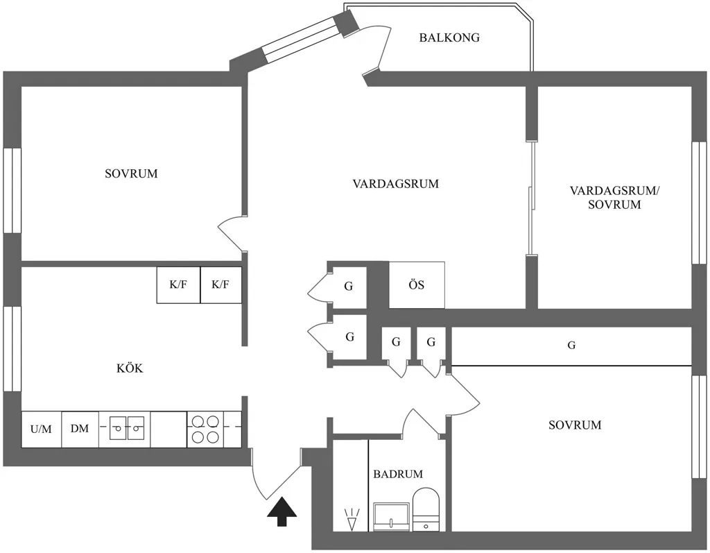 Plan - Apartment with Balcony in Oxelbergen