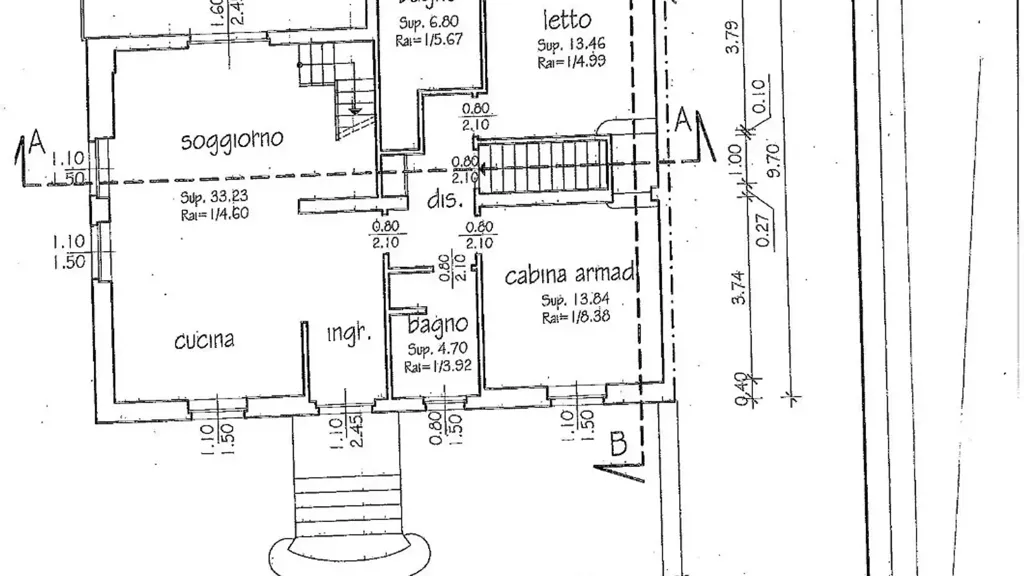 Plan - Rustic Villa with Garden in Oltremonte, Coli