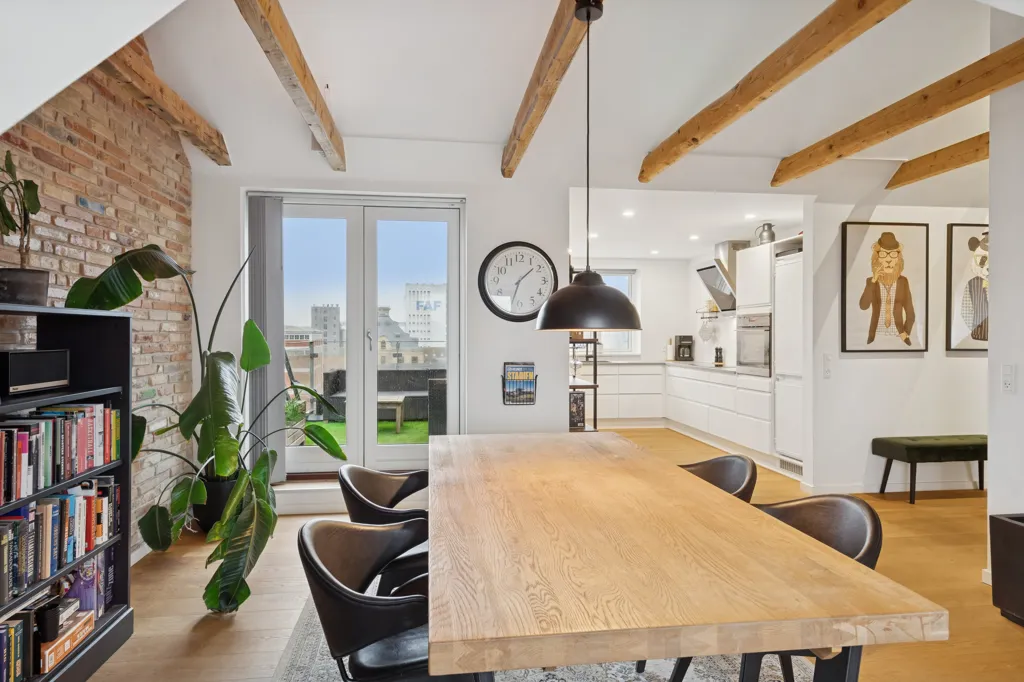 Salle à manger - Apartment with Harbour View in Odense
