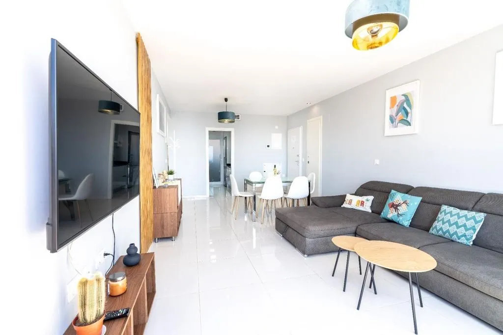 Living Room - Luxury Penthouse with Sea View in Punta Prima