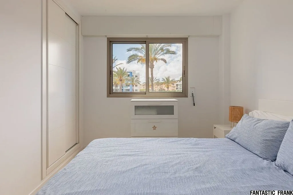 Bedrooms - Apartment with Sea View and Pool in Santa Eulària