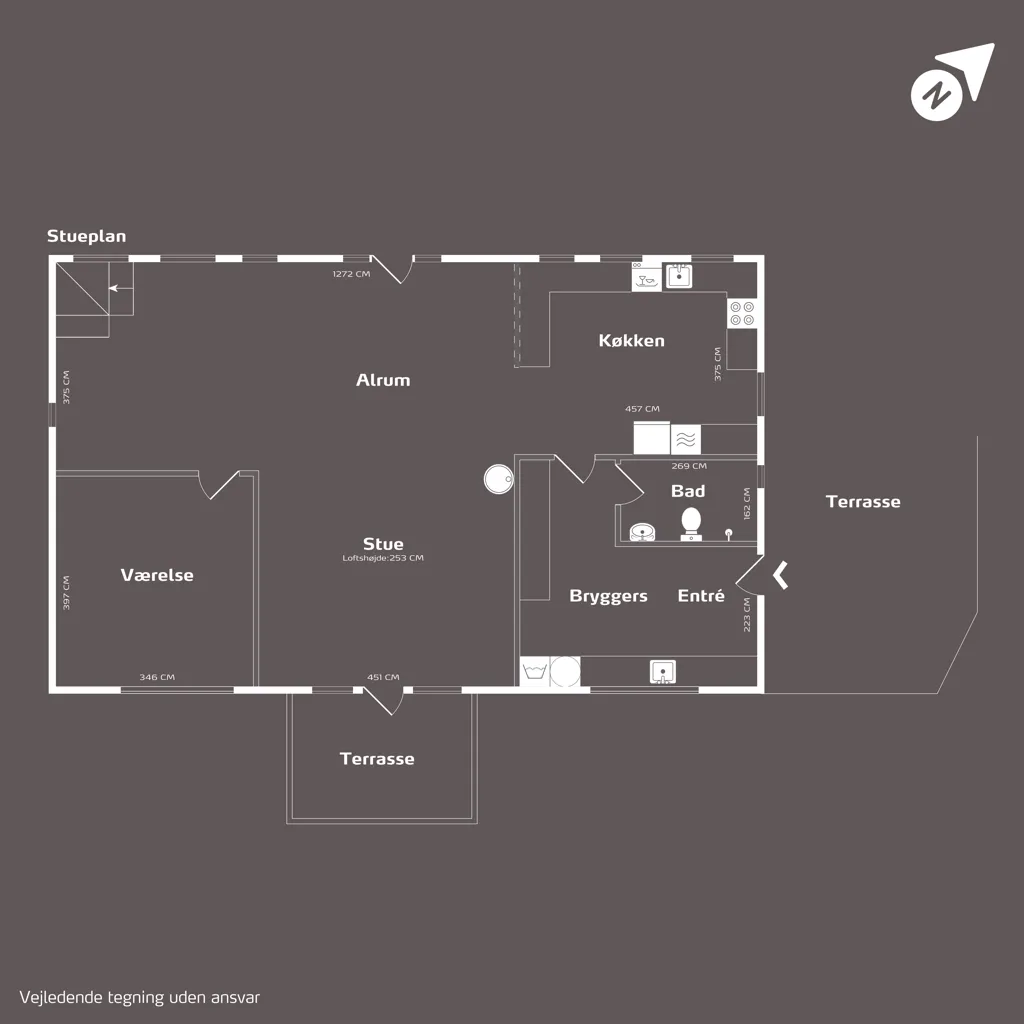 Planimetria - Architect-Designed Farmhouse with Stables in Brande