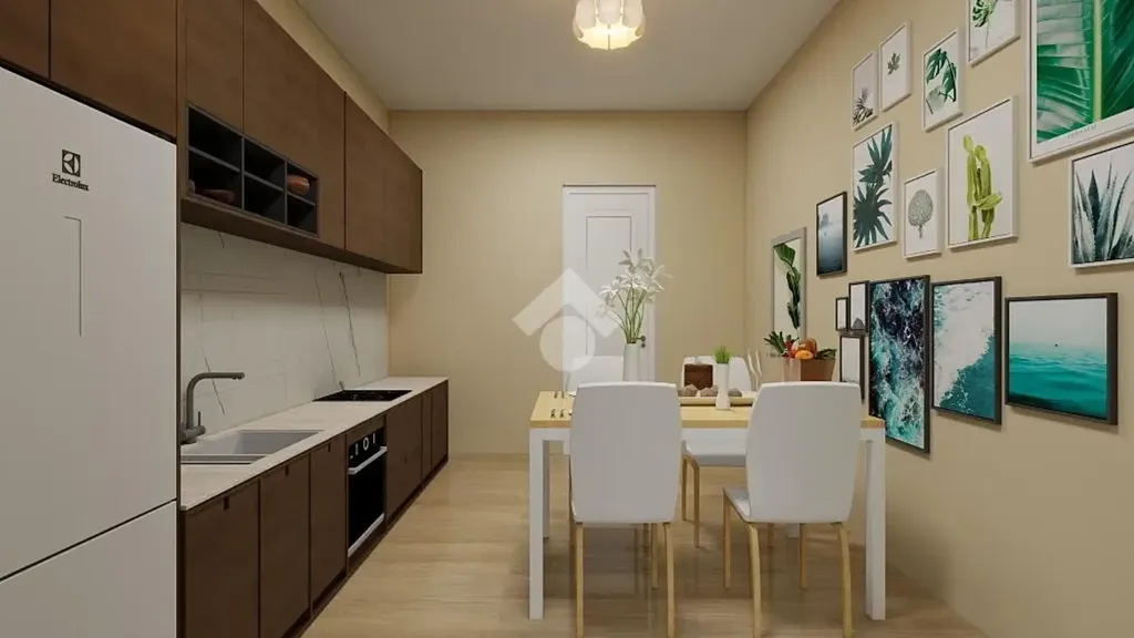 Cuisine - Four-Room Apartment with Terrace in Milan