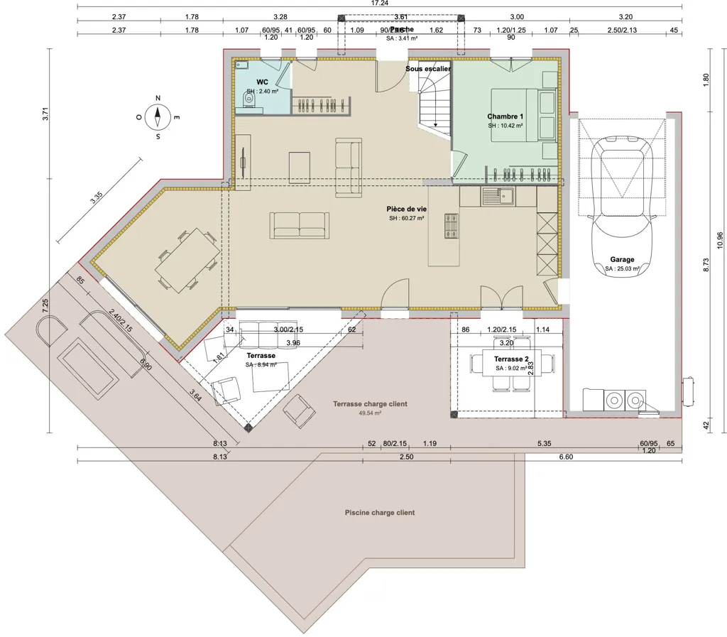 Plaan - New House with Garage in Ternay