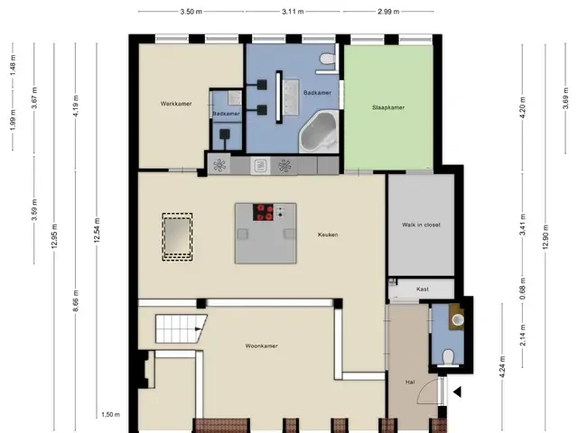 Plaan - Renovated Gallery Flat with Rooftop in Coolhaven