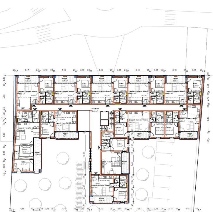 Plan - Modern Flats with Pool View in Makó