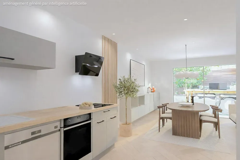 Cuisine - Appartement T2 avec Balcon au Centre de Saint-Renan
