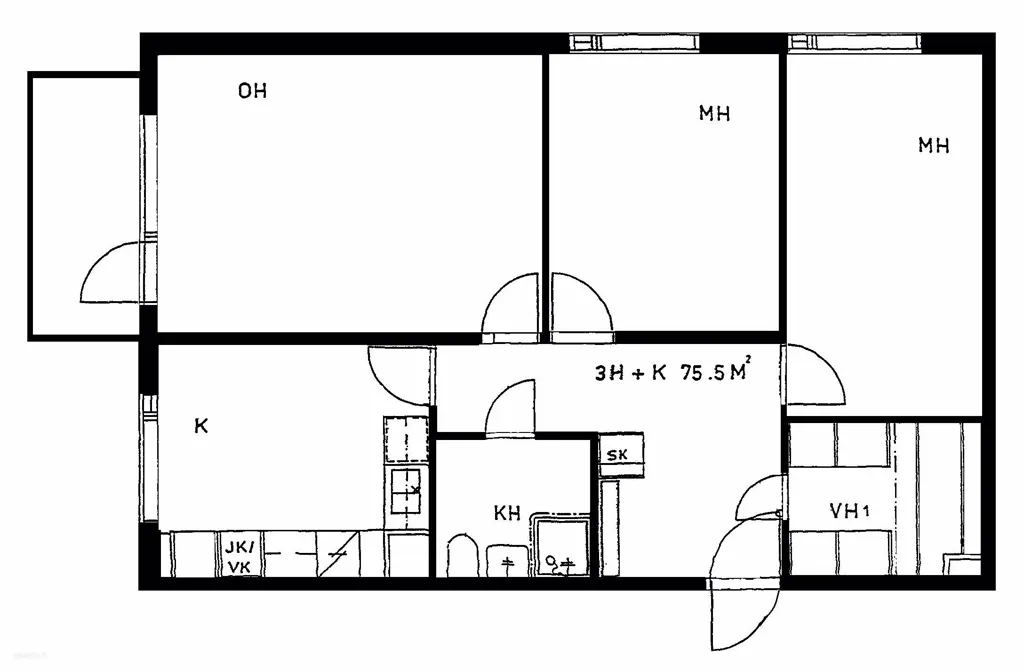 Plaan - Spacious Apartment with Balcony in Rypysuo, Kuopio