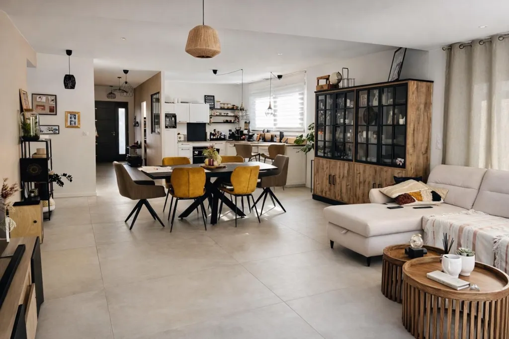 Salle à manger - Maison contemporaine avec piscine près de Bordeaux