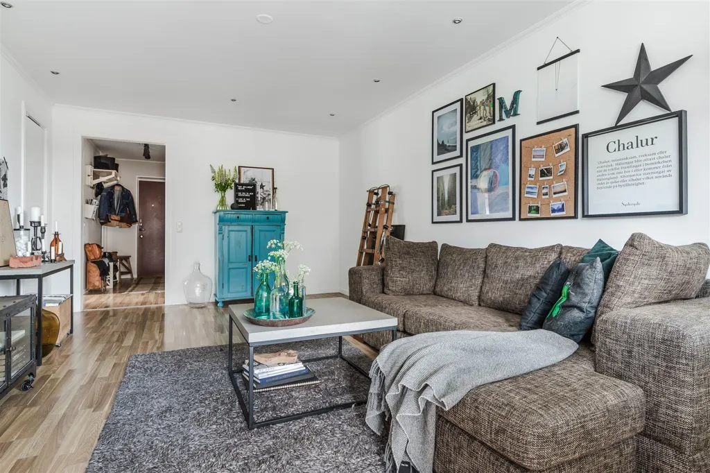 Séjour - Penthouse with Large Balcony in Solbacka