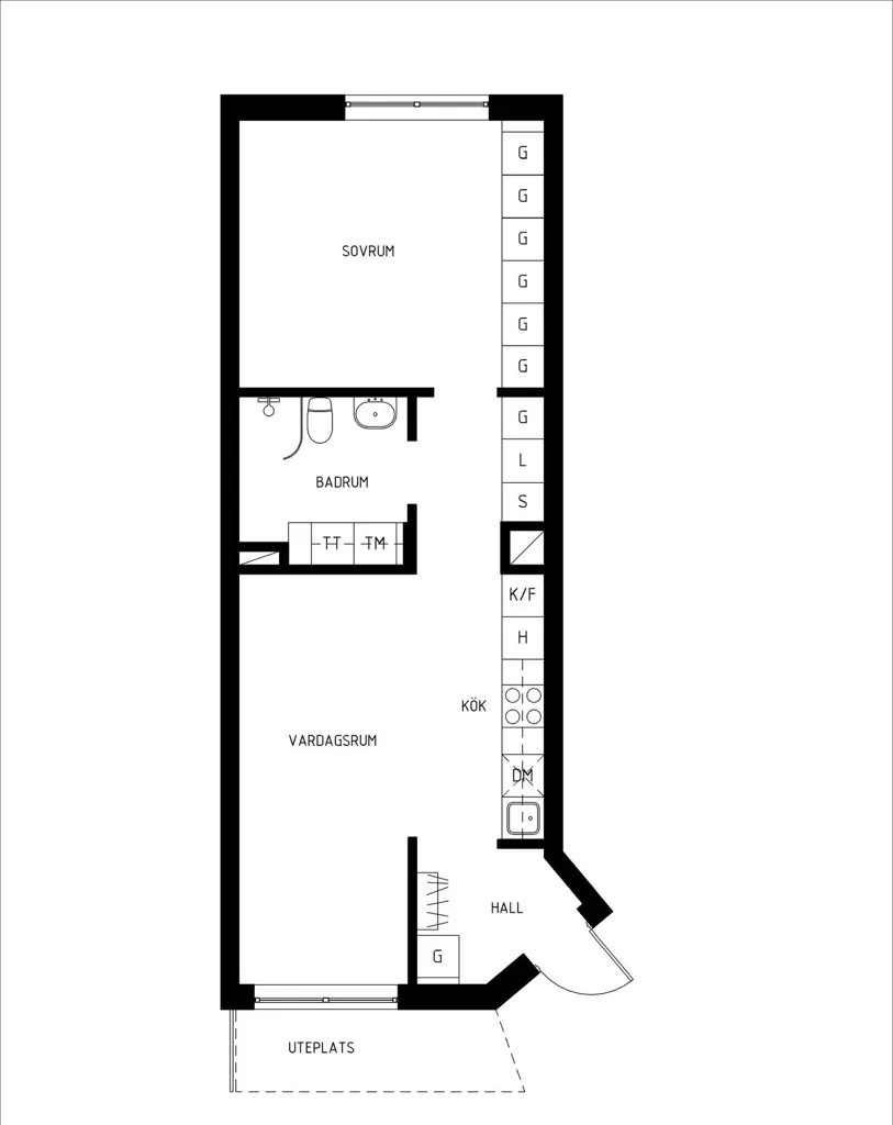 Plan - Modern Flat with Balcony in Järfälla