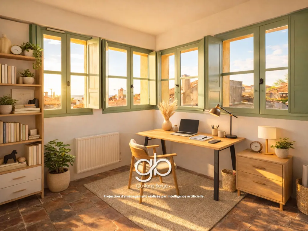 Bureau - Duplex T3 de Caractère dans un Hôtel Particulier à Béziers