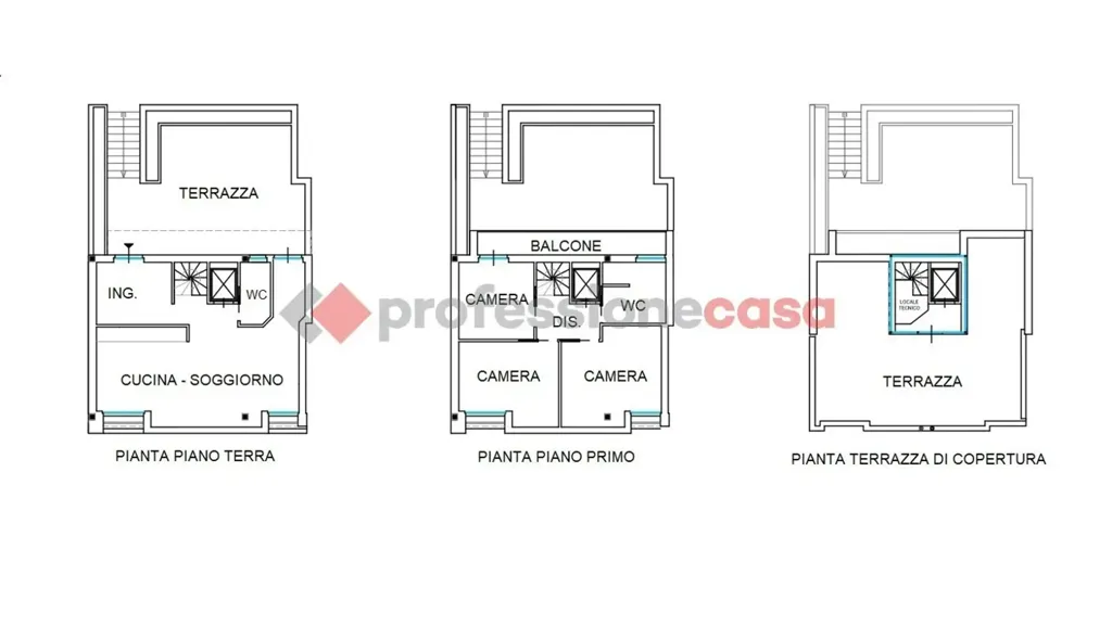 Planimetria - Apartment with Terraces in Catania
