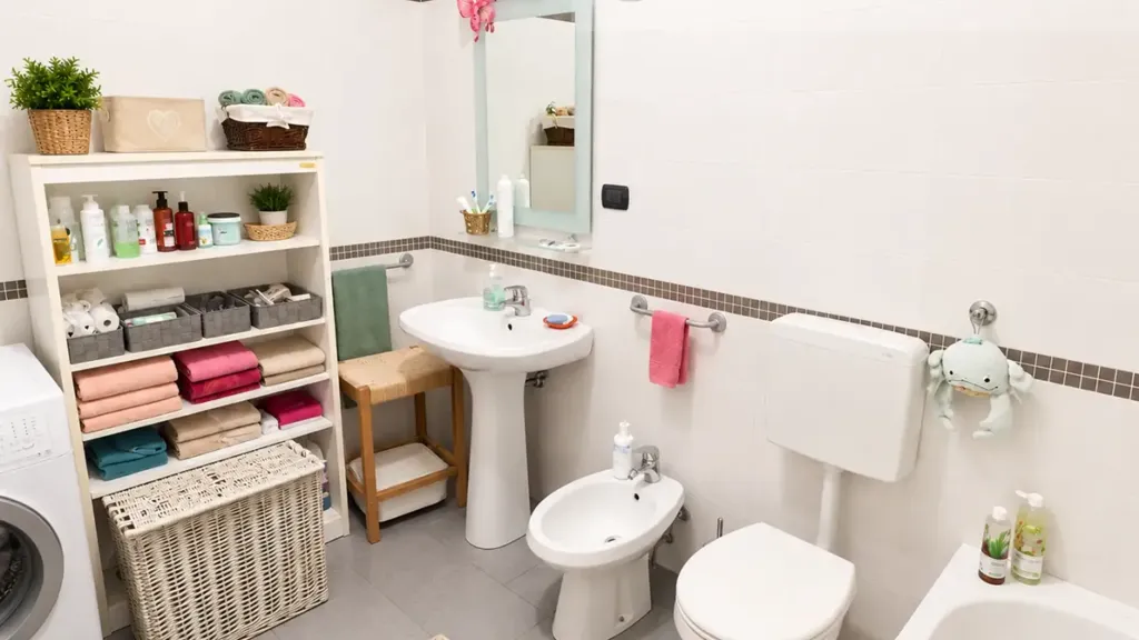 Salles de bain - Apartment with Veranda Terrace in Piacenza