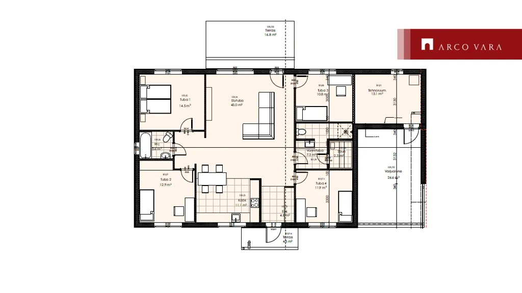 Plaan - Modern Timber Villa with Terrace in Tallinn