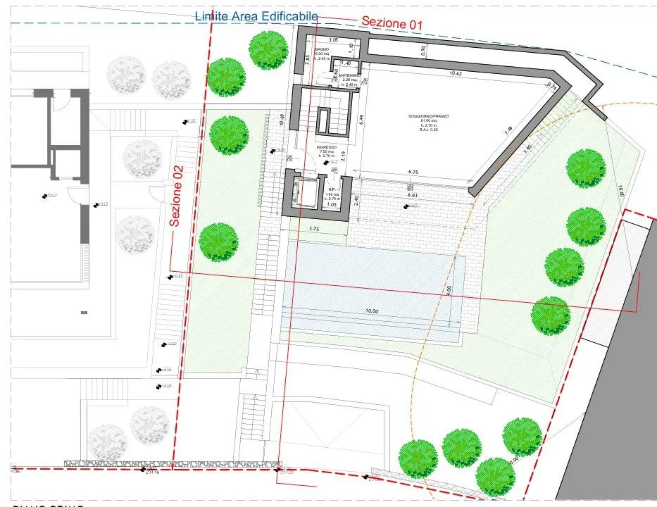 Plan - Contemporary Villa with Pool in Incaffi, Veneto