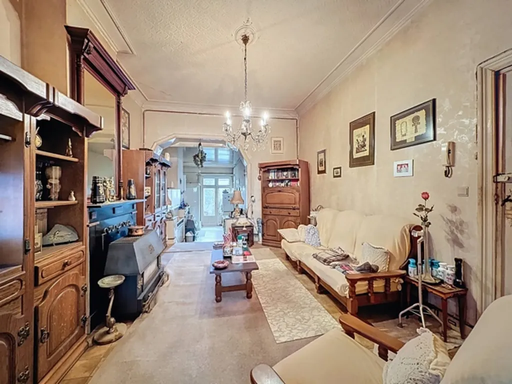 Séjour - Appartement Art-déco avec Deux Terrasses à Koekelberg