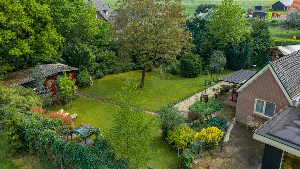 Aerial - Detached House with Garden in Oene