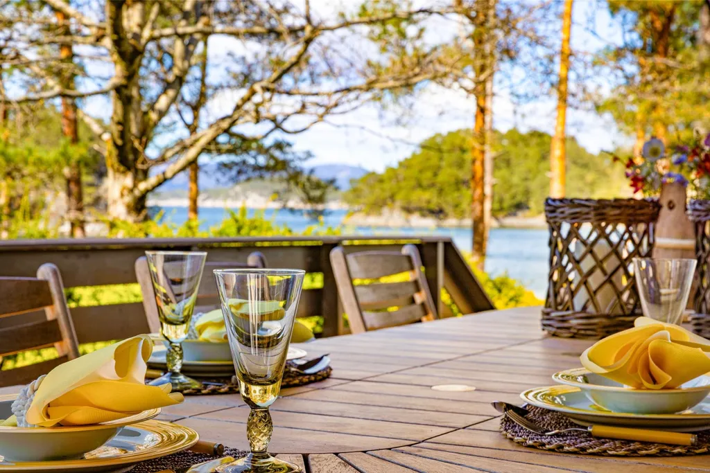 Terrasse - Holiday Cottage with Marina Spots in Forstrøno