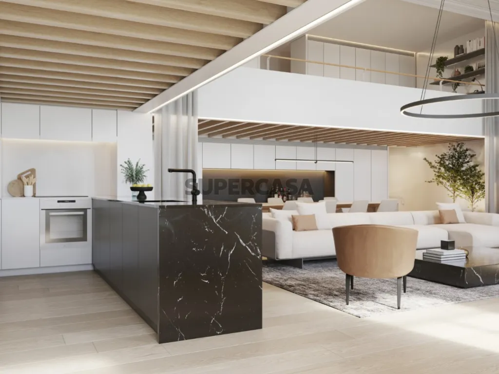 Köök - Luxury Loft with Balcony in Lisbon