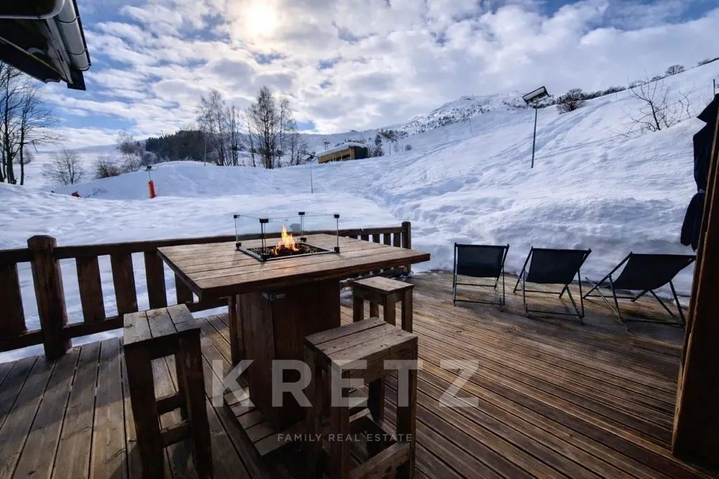 Terrasse - Chalet neuf avec accès direct aux pistes à Les Sybelles