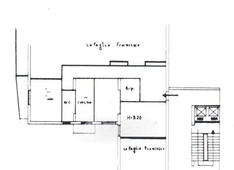 Plan - Three-Bedroom Apartment with Balcony in Caltanissetta