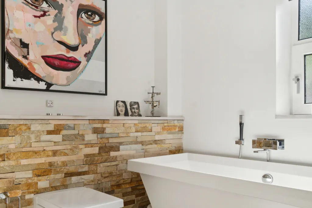 Salles de bain - Architectural House with Water View in Aabenraa