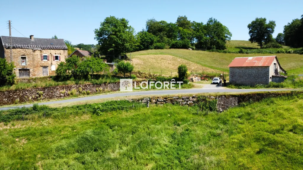 Aerial - Rustic Stone House with Land in La Primaube