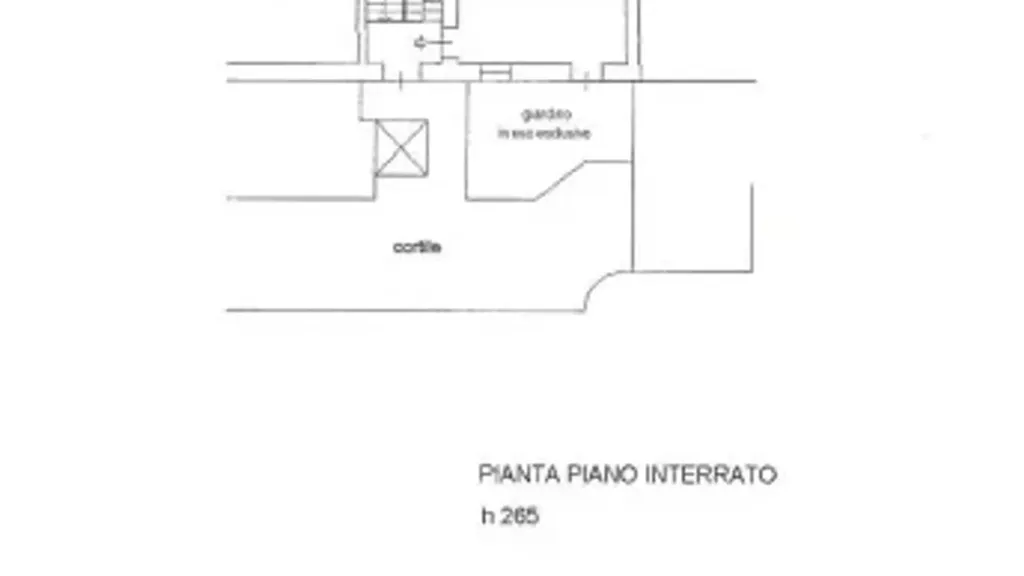 Plan - Central Monolocale with Private Garden in Carignano