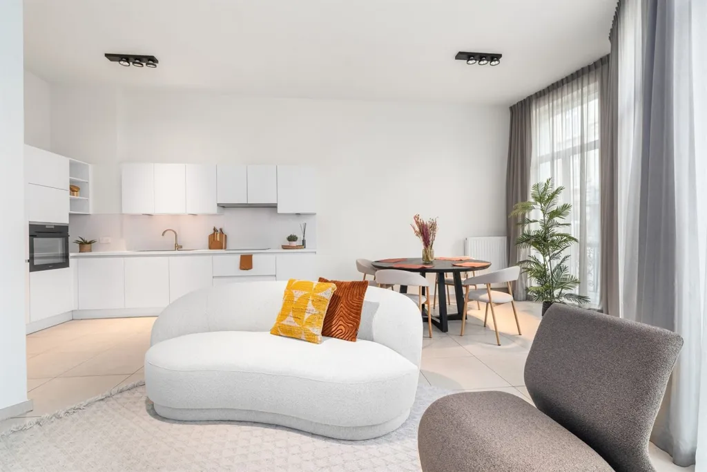 Séjour - Appartement Rénové avec Terrasse à Gand