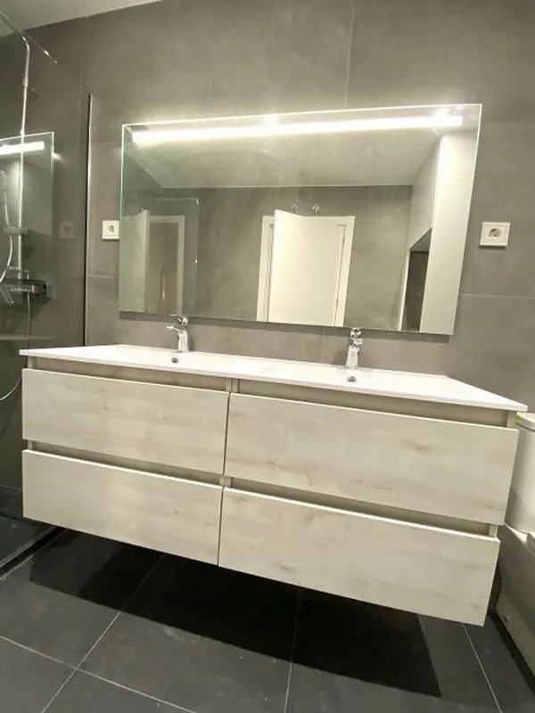 Salles de bain - 1-Bedroom Flat with Air Conditioning in Salamanca