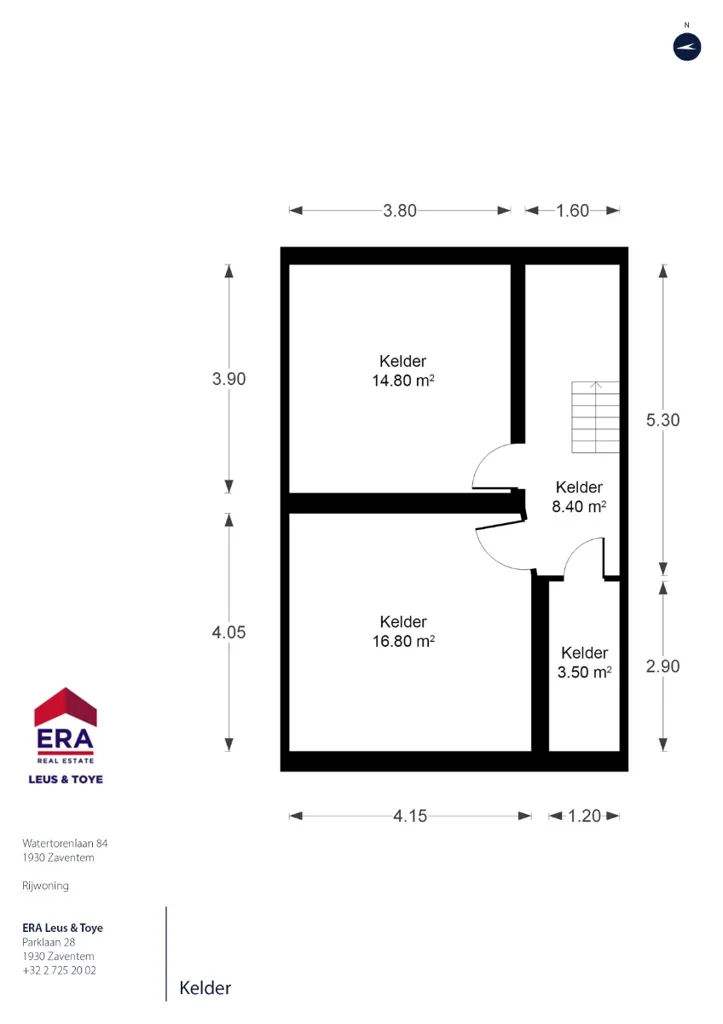 Plan - Maison de Maître avec Jardin au Centre de Zaventem
