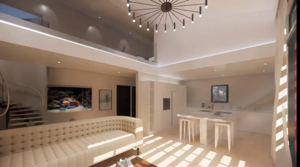 Séjour - Villa Contemporaine avec Piscine à Mouans-Sartoux