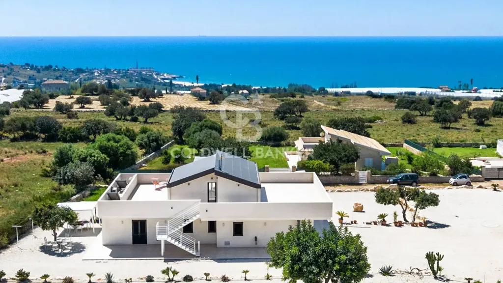 Aerial - New Villa with Pool in Sampieri, Scicli