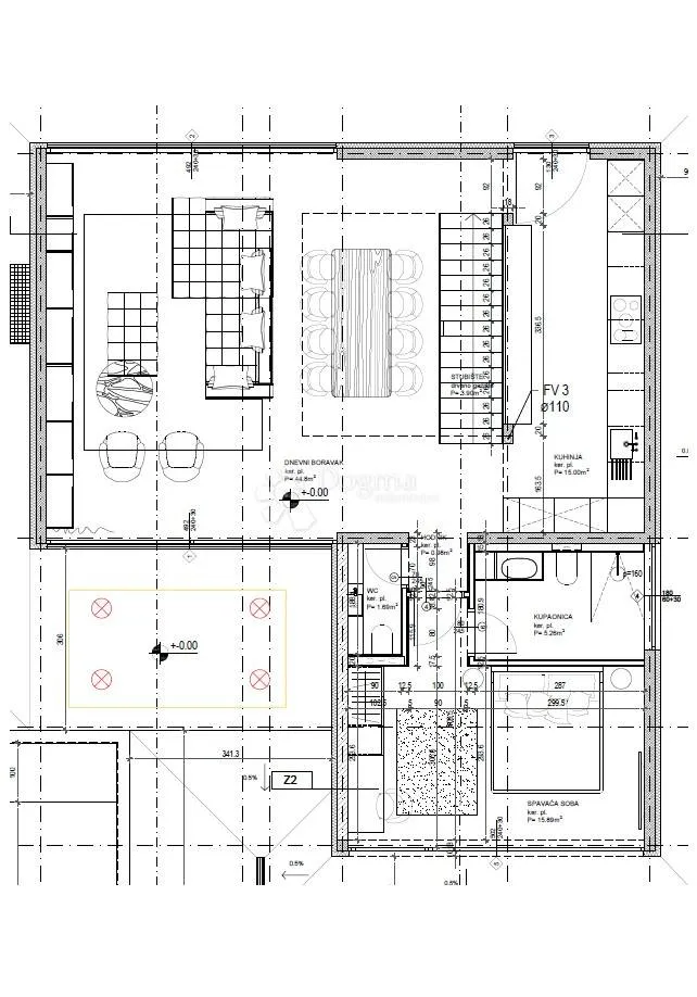 Plan - Modern Villa with Sea View in Bol