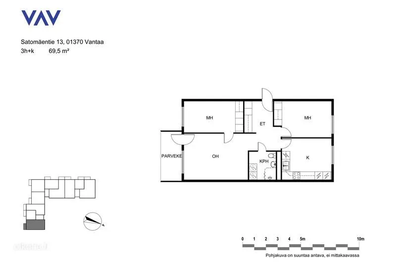 Plan - Apartment with Garden in Jokiniemi, Vantaa