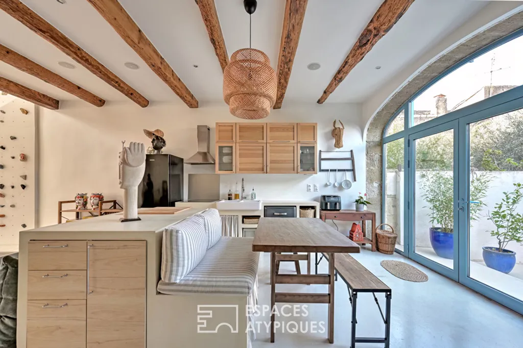 Köök - Renovated Village House with Artistic Features in Codognan