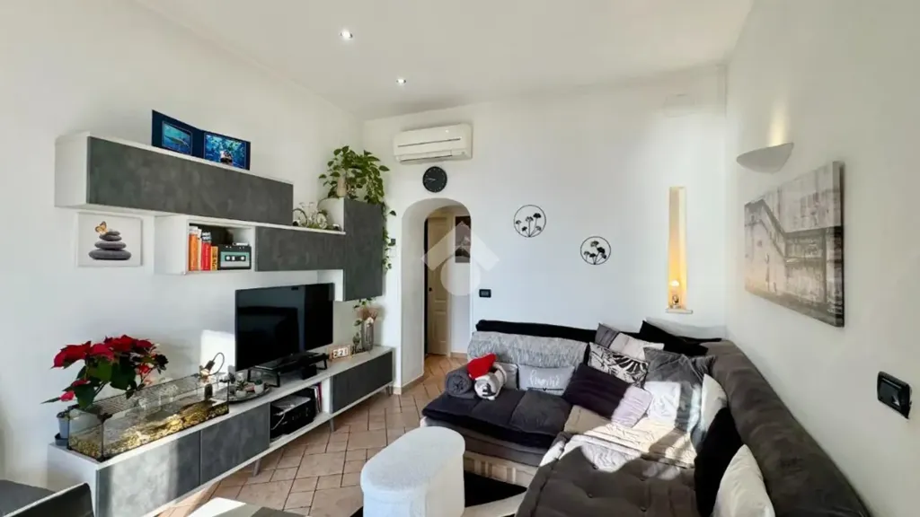 Séjour - Quadrilocale with Sea View Balcony in Noli