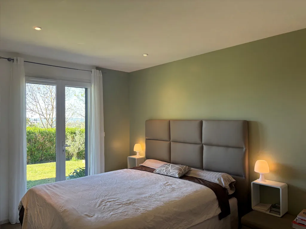 Bedrooms - Contemporary House with Panoramic View in Green Setting