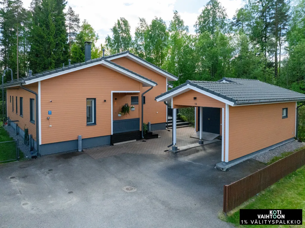 Õhuvaade - Architect-Designed House with Sauna in Tuusula