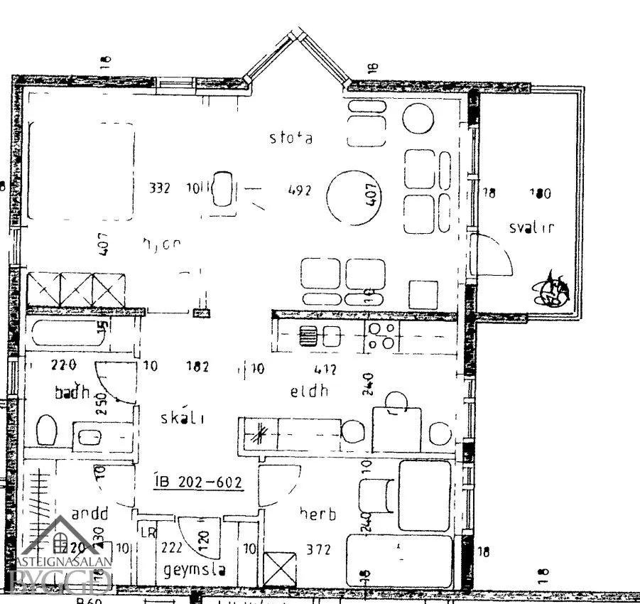 Plan - Apartment with West Balcony in Reykjavik