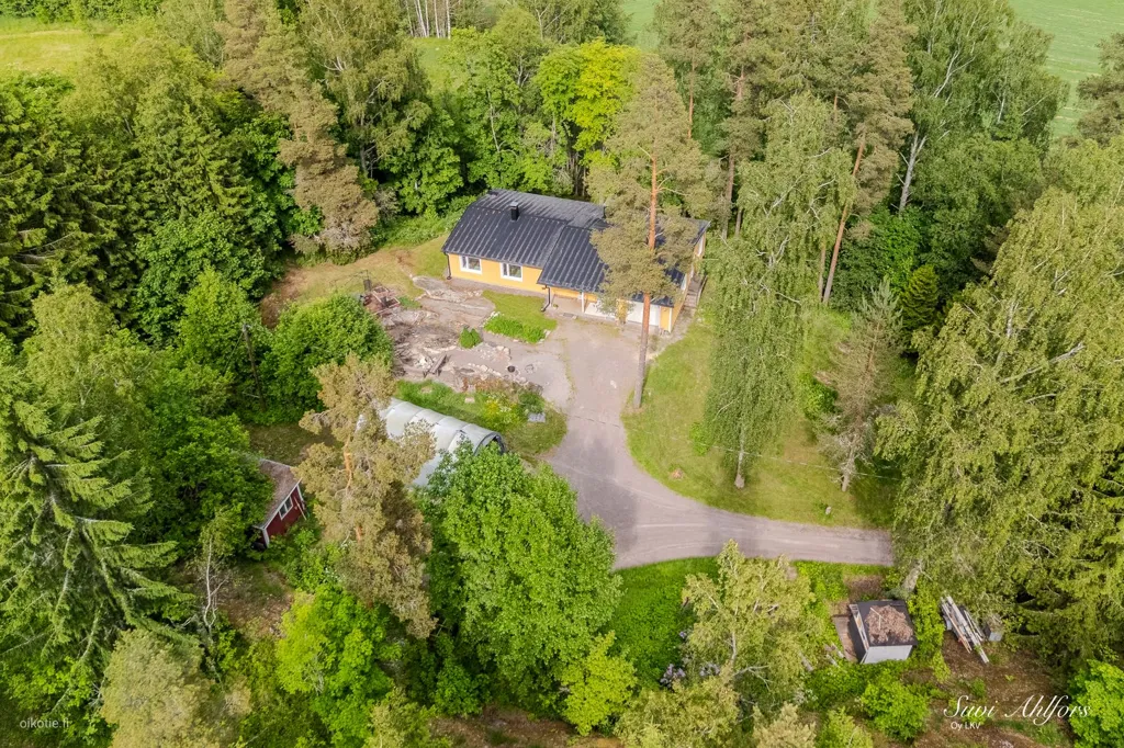 Vue aérienne - Renovated Detached House with Sauna in Lohjan Immula