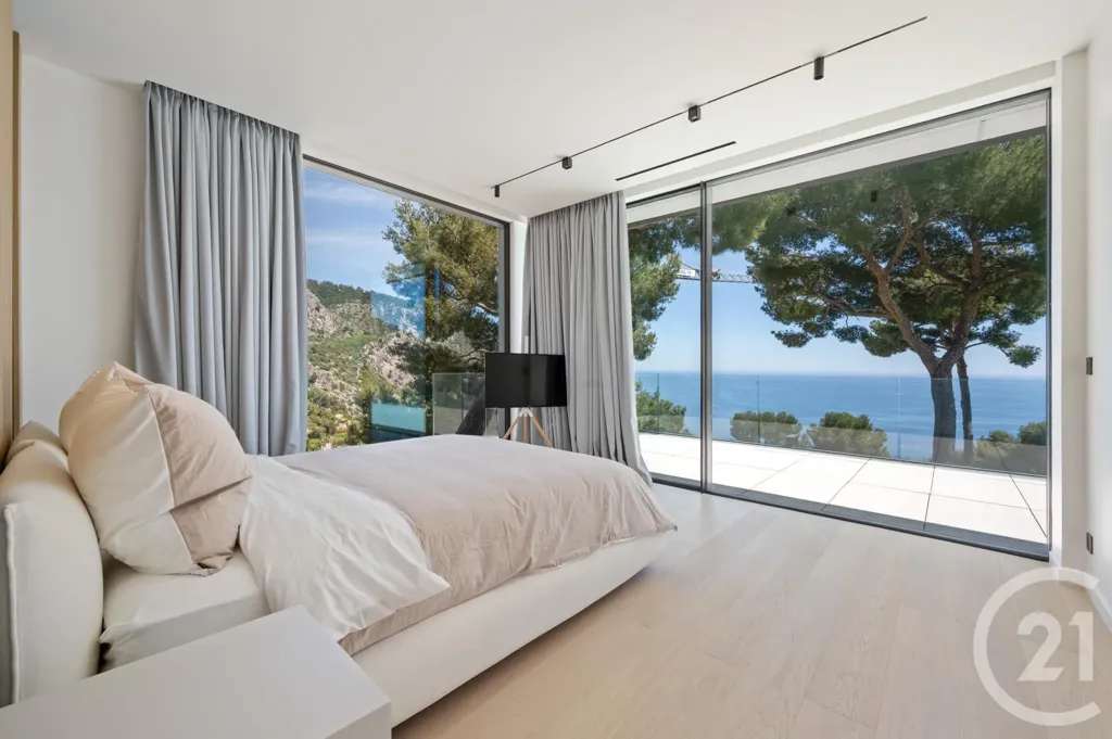 Chambres - Villa Contemporaine avec Vue Mer à Èze