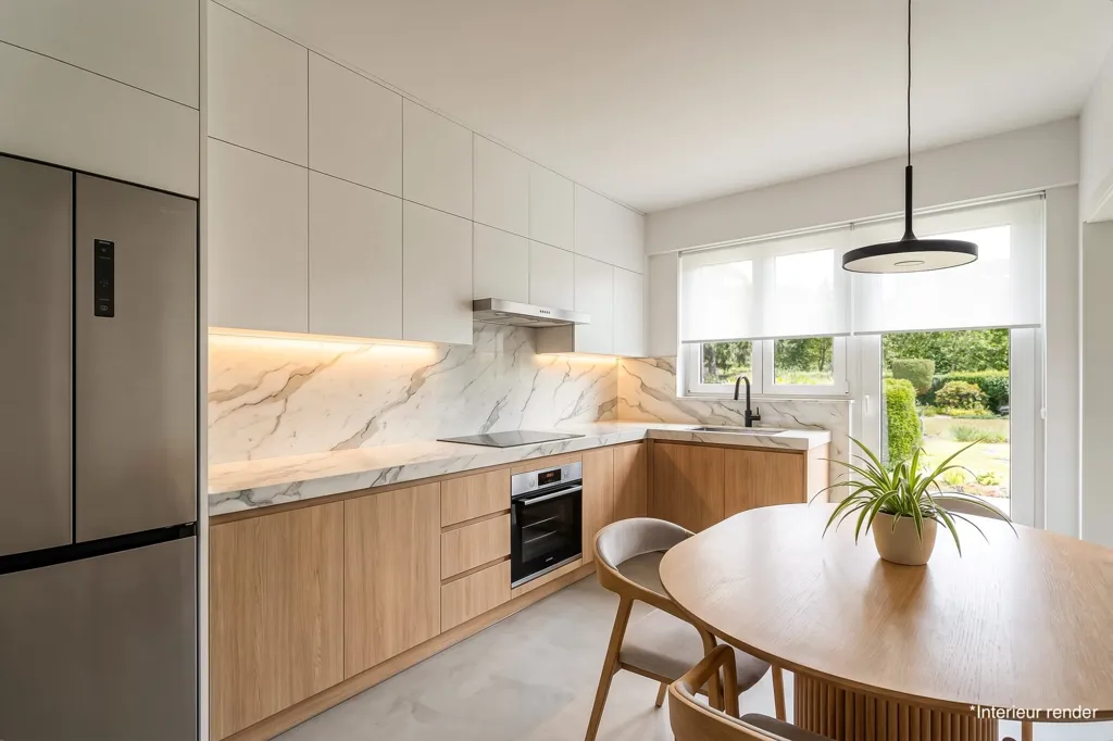 Kitchen - Open Plan House with Garden in Beringen