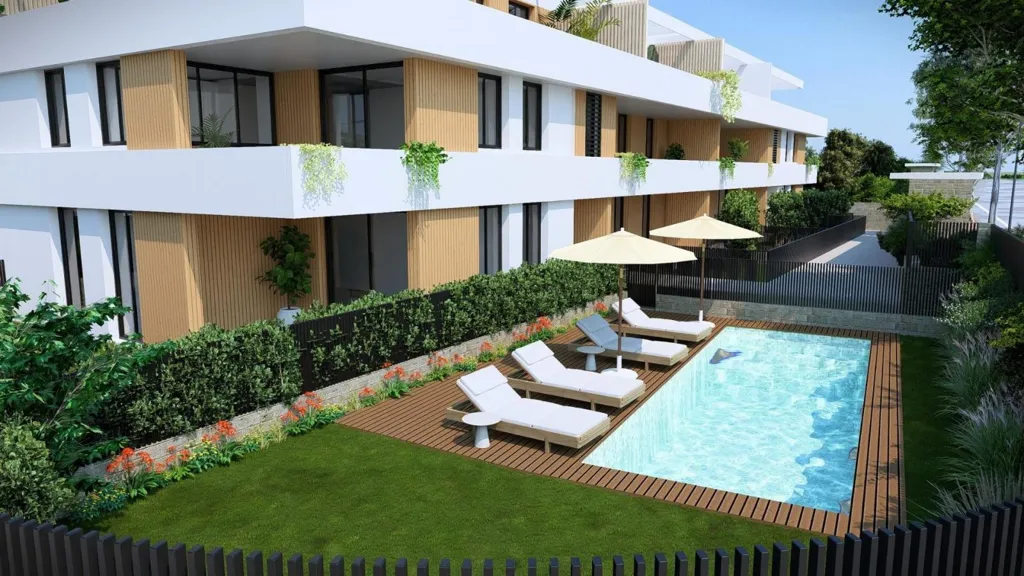 Vue aérienne - New Build Apartment with Pool in Jávea Centre