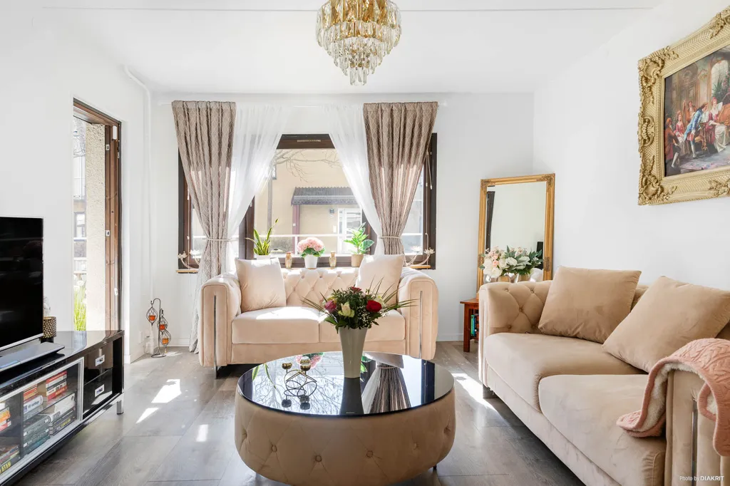 Séjour - Charming Apartment with Sunny Terrace in Kista